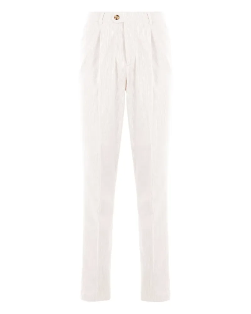 Brunello Cucinelli Hose aus Cord - Weiß Weiß