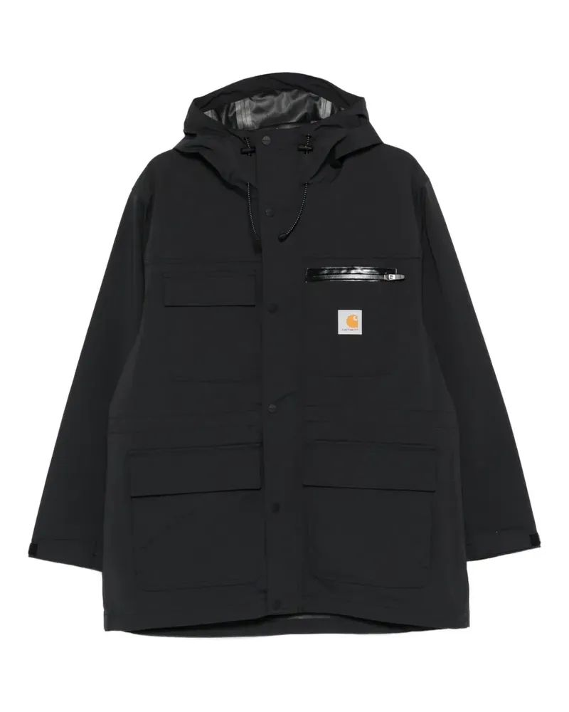 Carhartt WIP Bowden Regenmantel mit Kapuze - Schwarz Schwarz