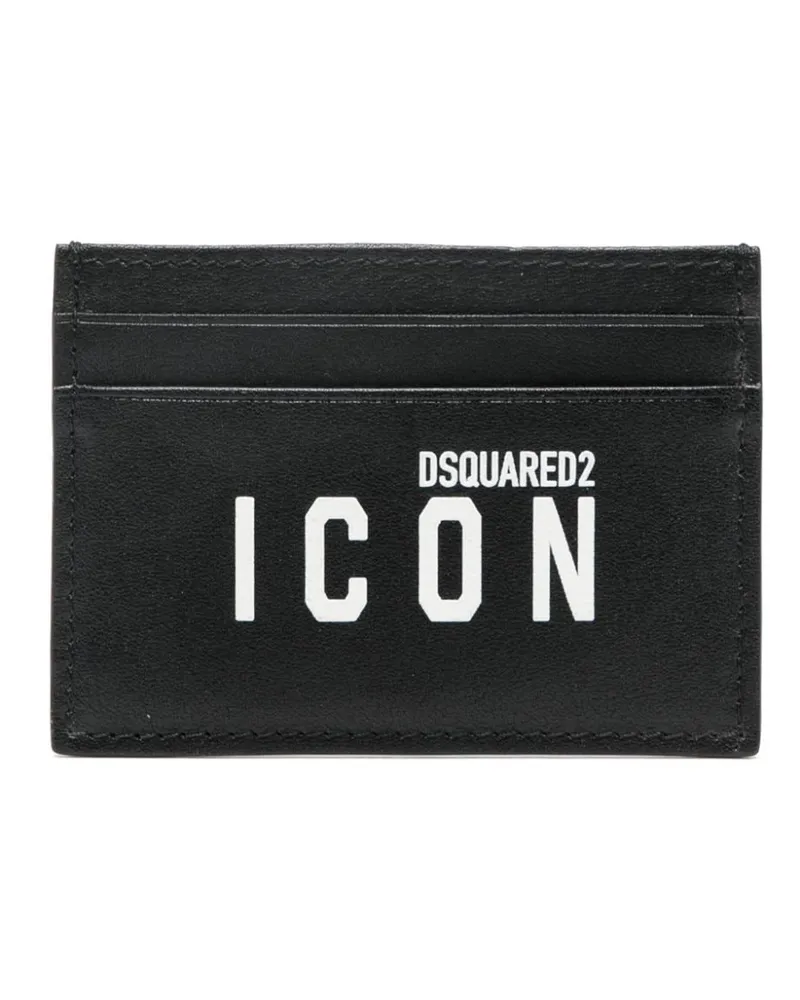 Dsquared2 Kartenetui mit Logo-Print - Schwarz Schwarz