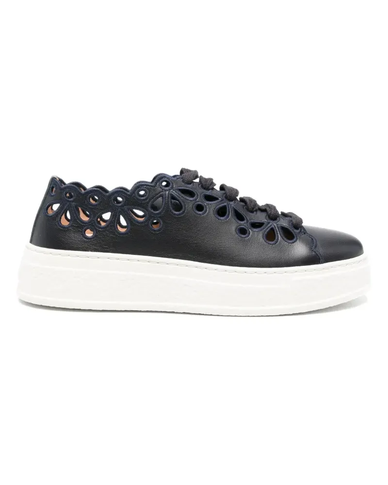 Attilio Giusti Leombruni laser-cut scalloped sneakers - Blau Blau