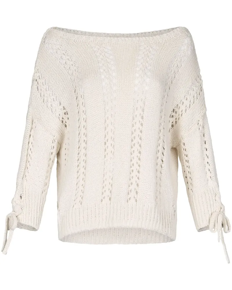 Liu Jo Pullover aus Häkelstrick - Weiß Weiß
