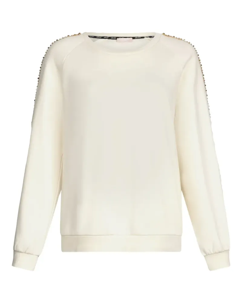 Liu Jo Sweatshirt mit Strass - Weiß Weiß