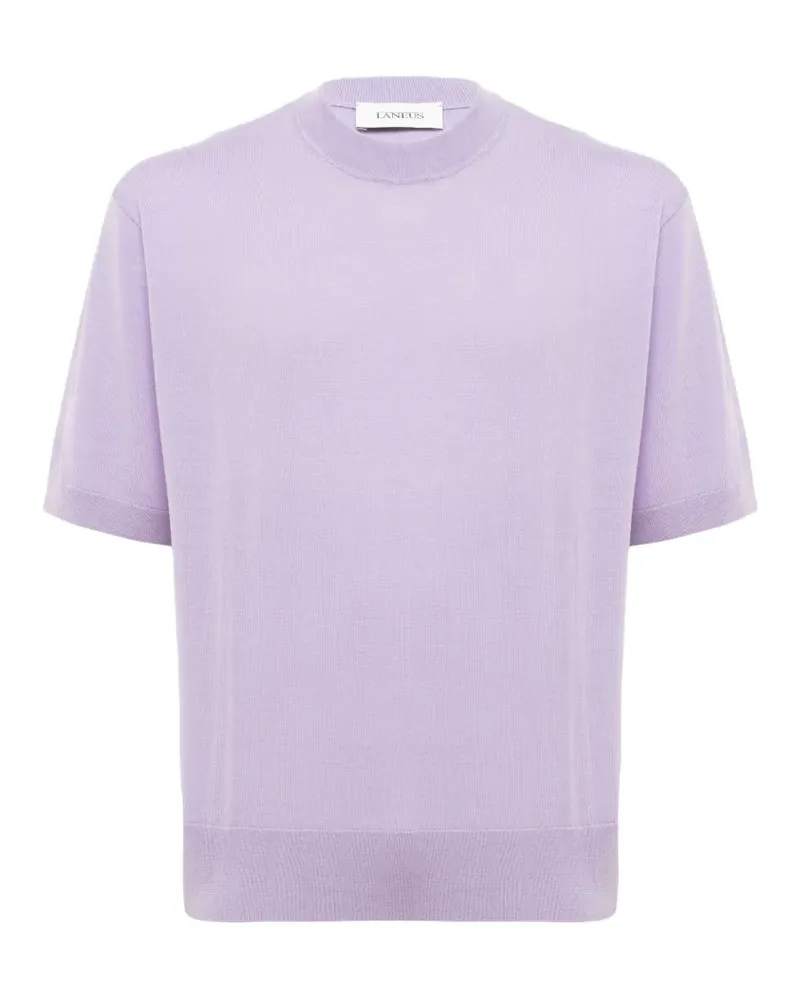 Laneus Fein gestricktes T-Shirt - Violett Violett