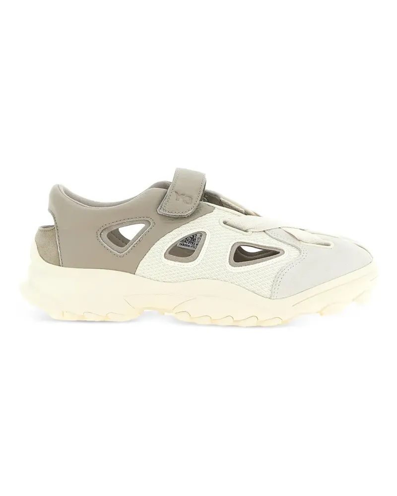 Y-3 cutout embossed logo sandals - Grau Grau