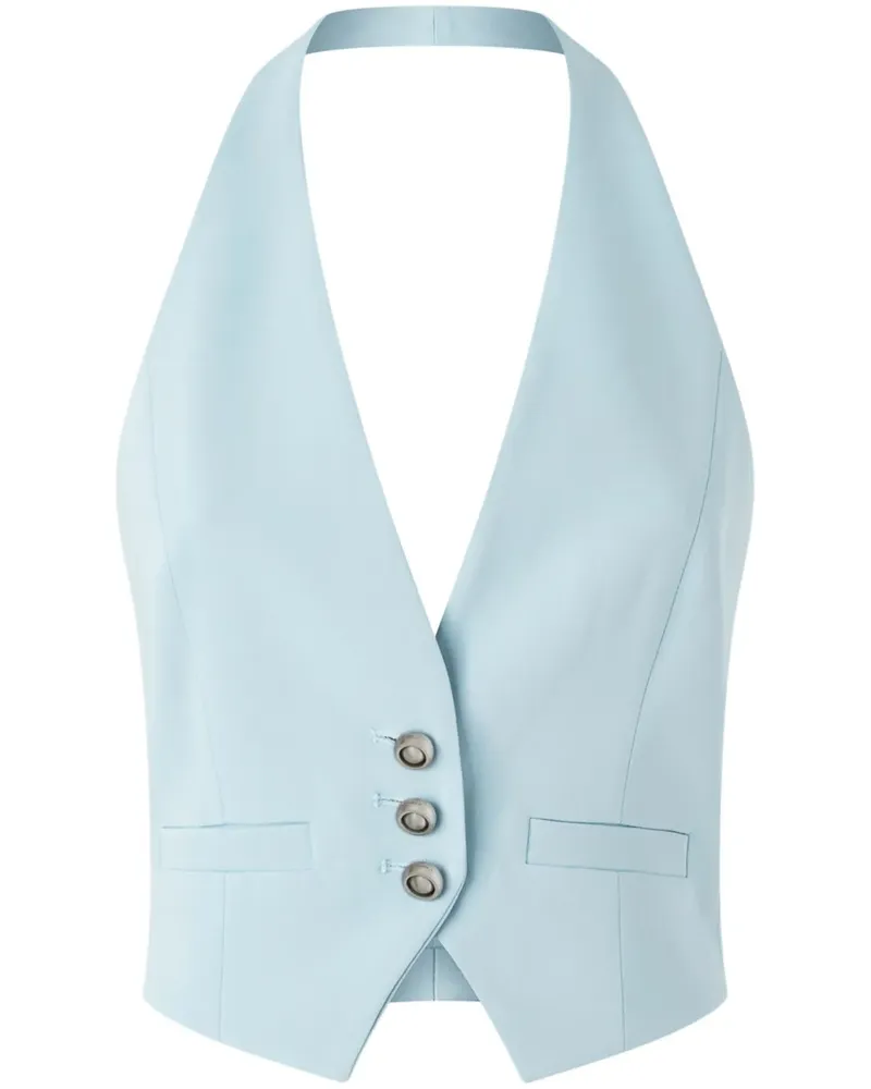 Pinko Weste mit Neckholder-Ausschnitt - Blau Blau