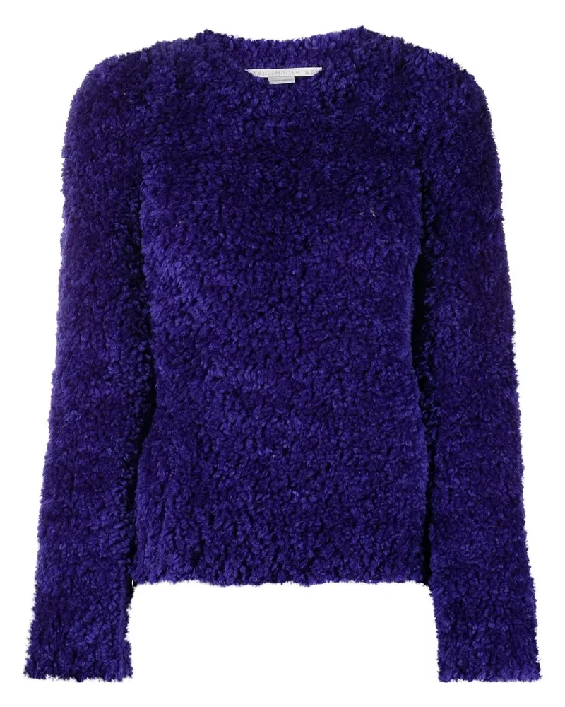 Stella McCartney Texturierter Cropped-Pullover - Violett Violett