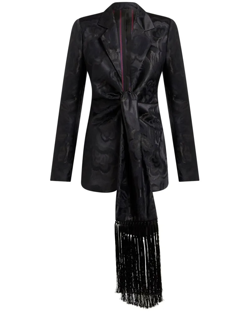 Etro Jacquard-Jacke mit Schal - Schwarz Schwarz