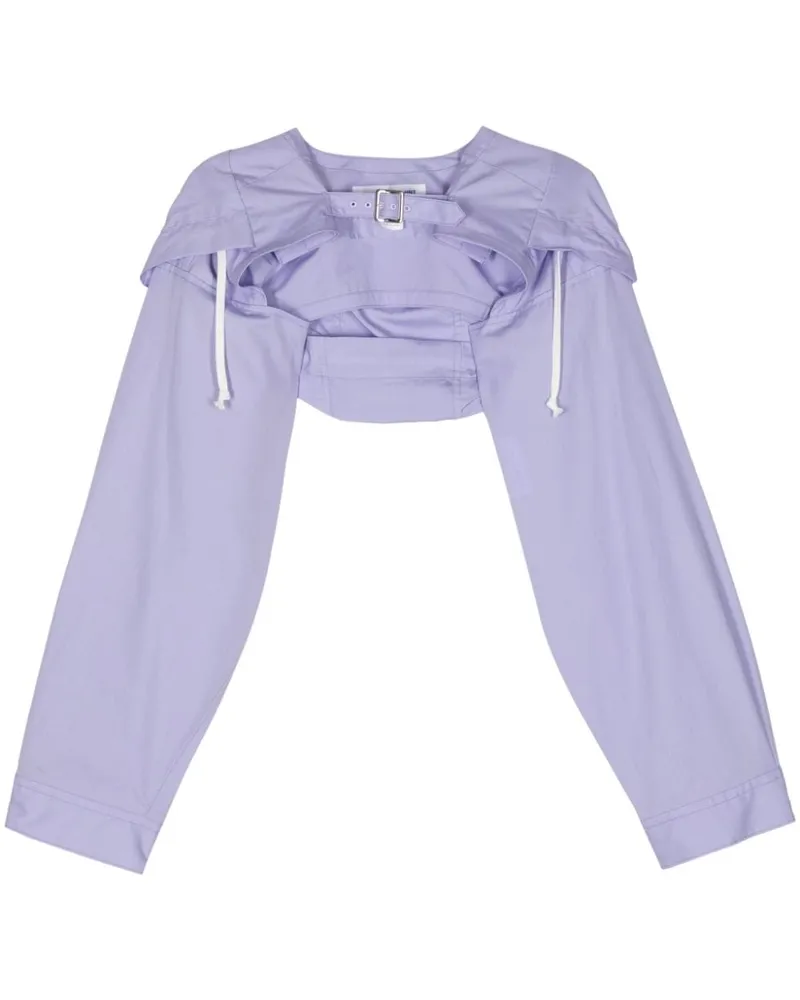 Comme des Garçons Cropped-Jacke mit Kapuze - Violett Violett