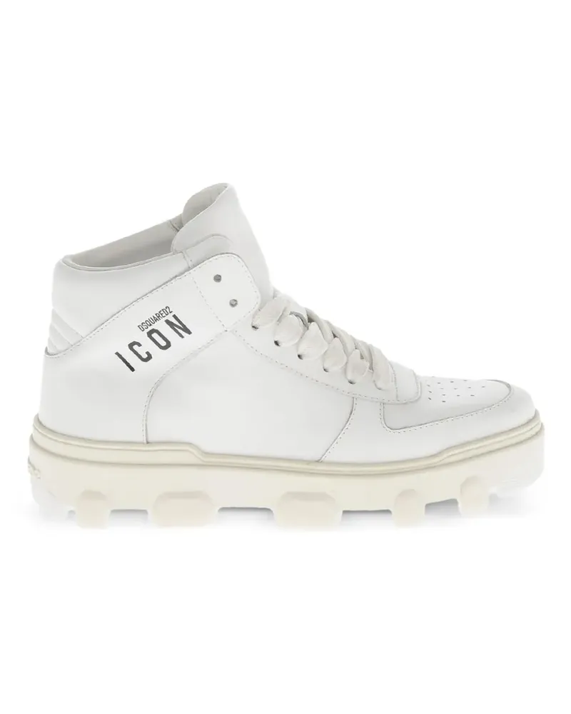 Dsquared2 Icon High-Top-Sneaker - Weiß Weiß