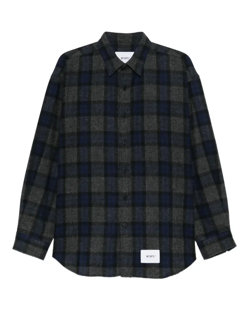 WTAPS Geknöpftes Flanellhemd - Blau Blau