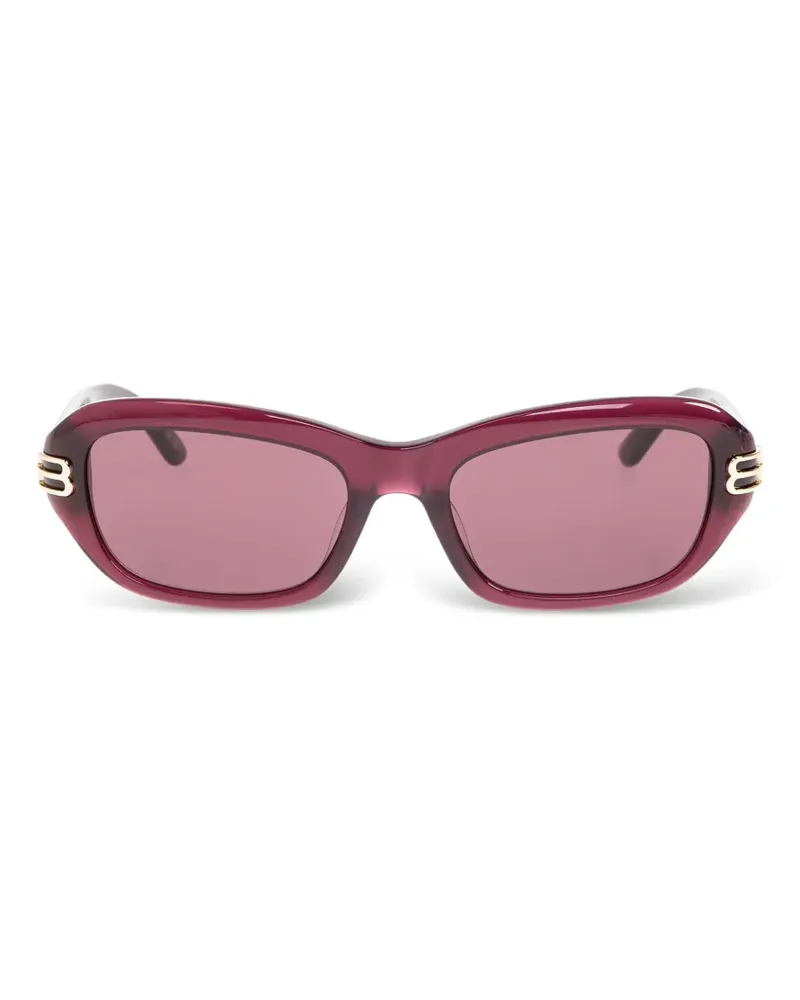 Balenciaga logo oval-frame sunglasses - Violett Violett