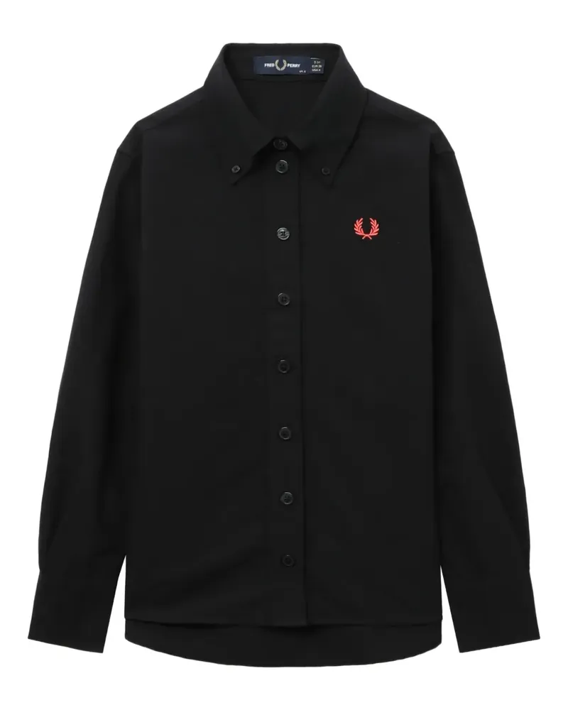 Fred Perry logo-embroidery shirt - Schwarz Schwarz