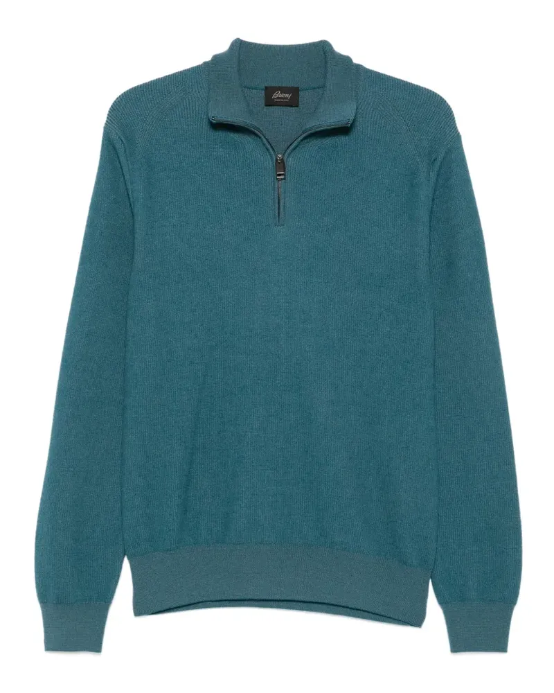 Brioni Pullover mit Reißverschluss - Blau Blau