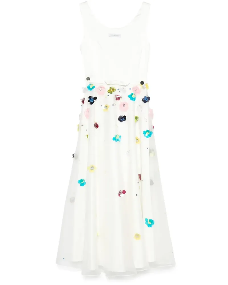 Viktor & Rolf Besticktes Maxikleid in A-Linie - Weiß Weiß