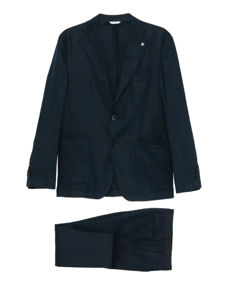 Manuel Ritz single-breasted blazer - Blau Blau