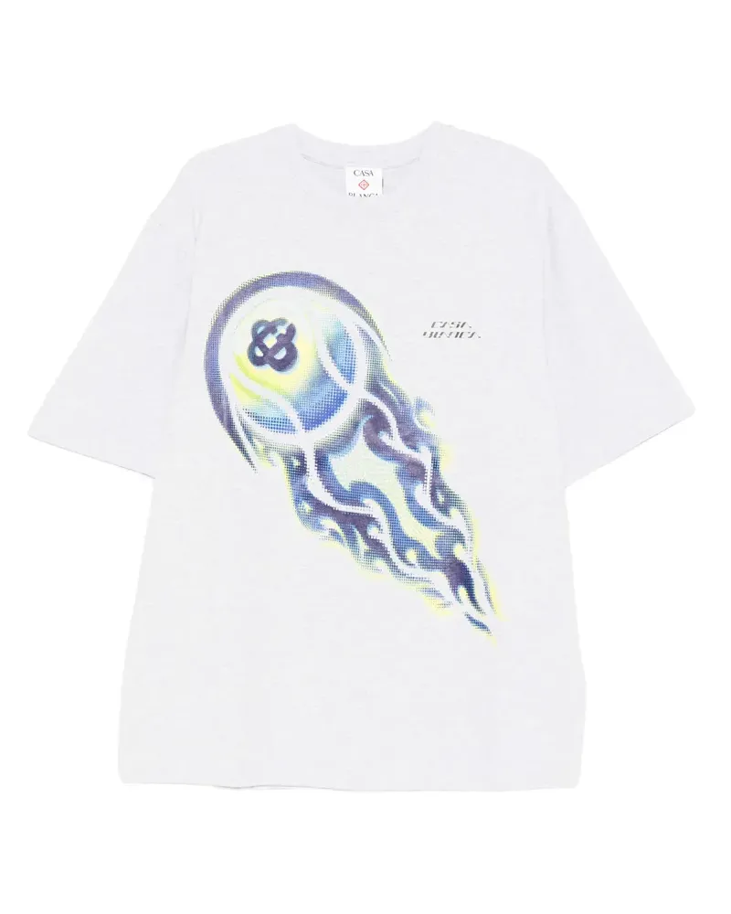 Casablanca Paris T-Shirt mit grafischem Print - Grau Grau