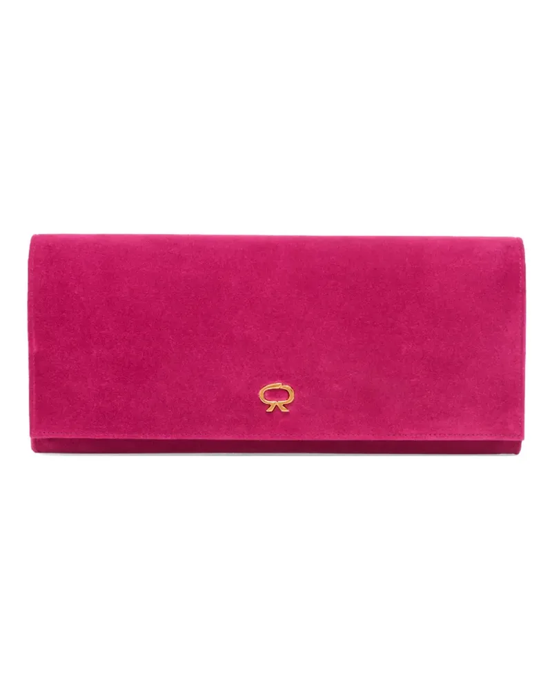 Gianvito Rossi Clutch mit Logo - Rosa Rosa