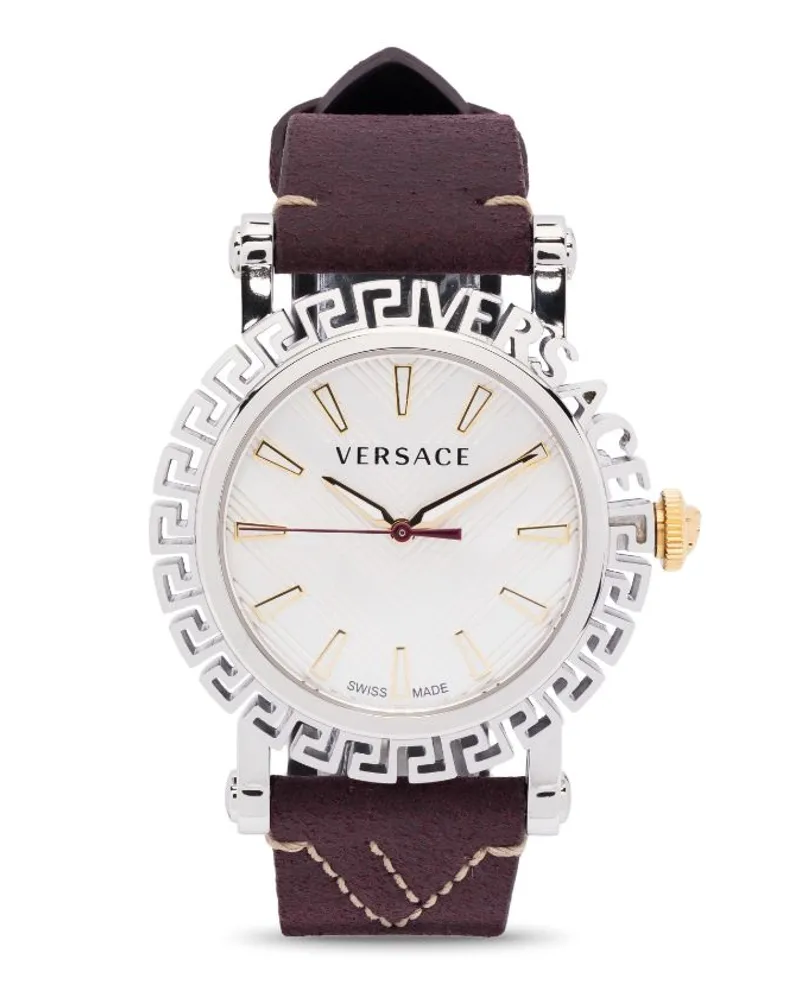 Versace Greca Glam Gent 40mm Silber