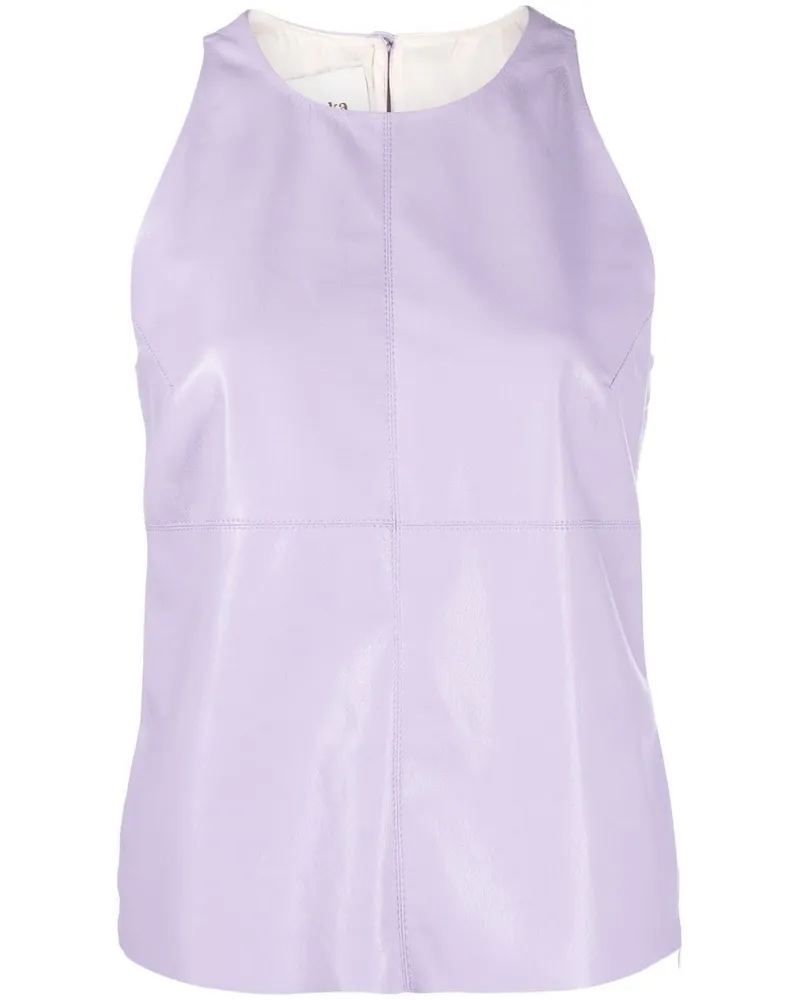 Nanushka Top mit Kontrasteinsatz - Violett Violett