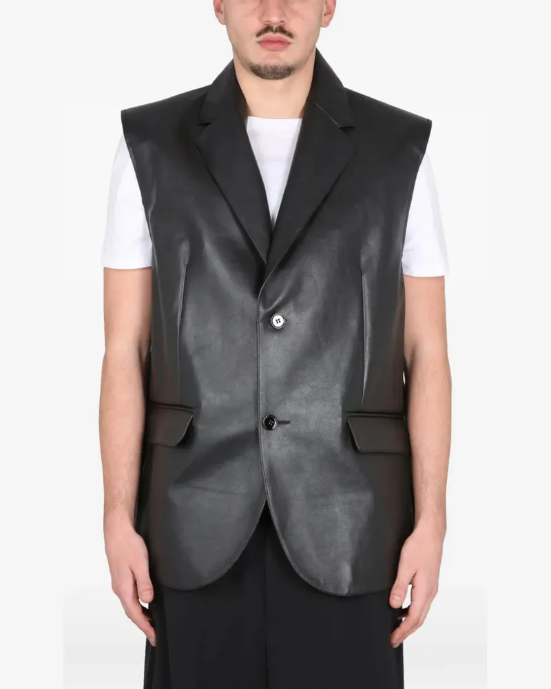 Maison Margiela leather waistcoat - Schwarz Schwarz