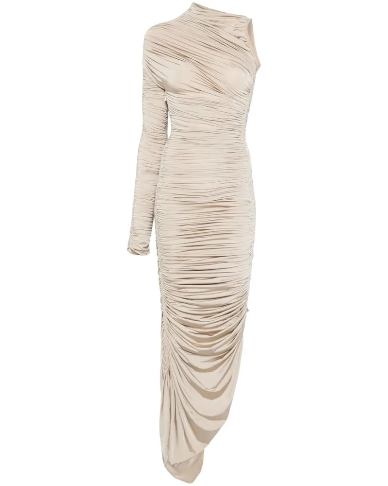 Thierry Mugler Asymmetrisches Maxikleid - Braun Braun