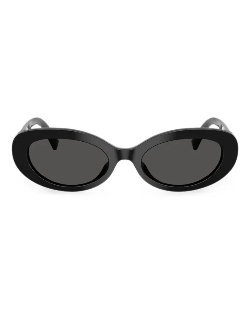 Dolce & Gabbana Sonnenbrille mit ovalem Gestell - Schwarz Schwarz