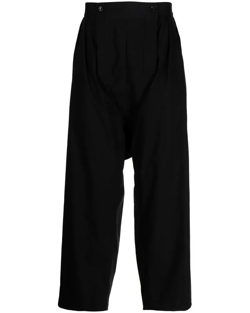 Comme des Garçons Weite Hose mit Bundfalten - Schwarz Schwarz