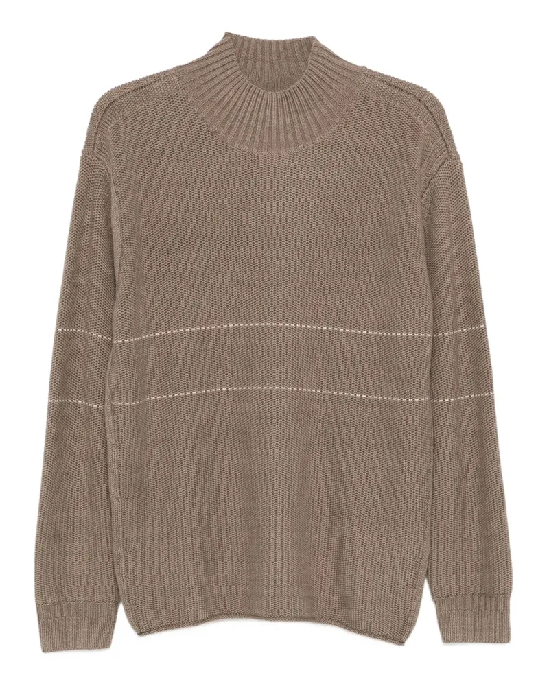 Emporio Armani Gestreifter Pullover - Braun Braun