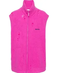 Doublet Distressed-Weste mit Logo-Stickerei Rosa