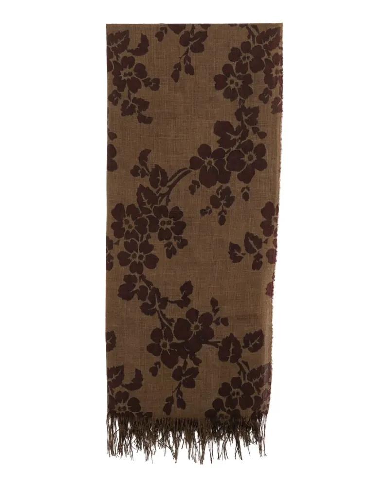 Uma Wang Schal mit Blumenprint - Gelb Gelb