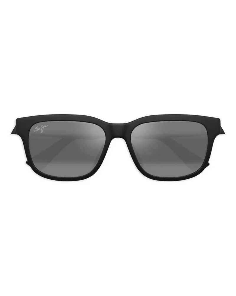 Maui Jim Sonnenbrille mit eckigem Gestell - Schwarz Schwarz