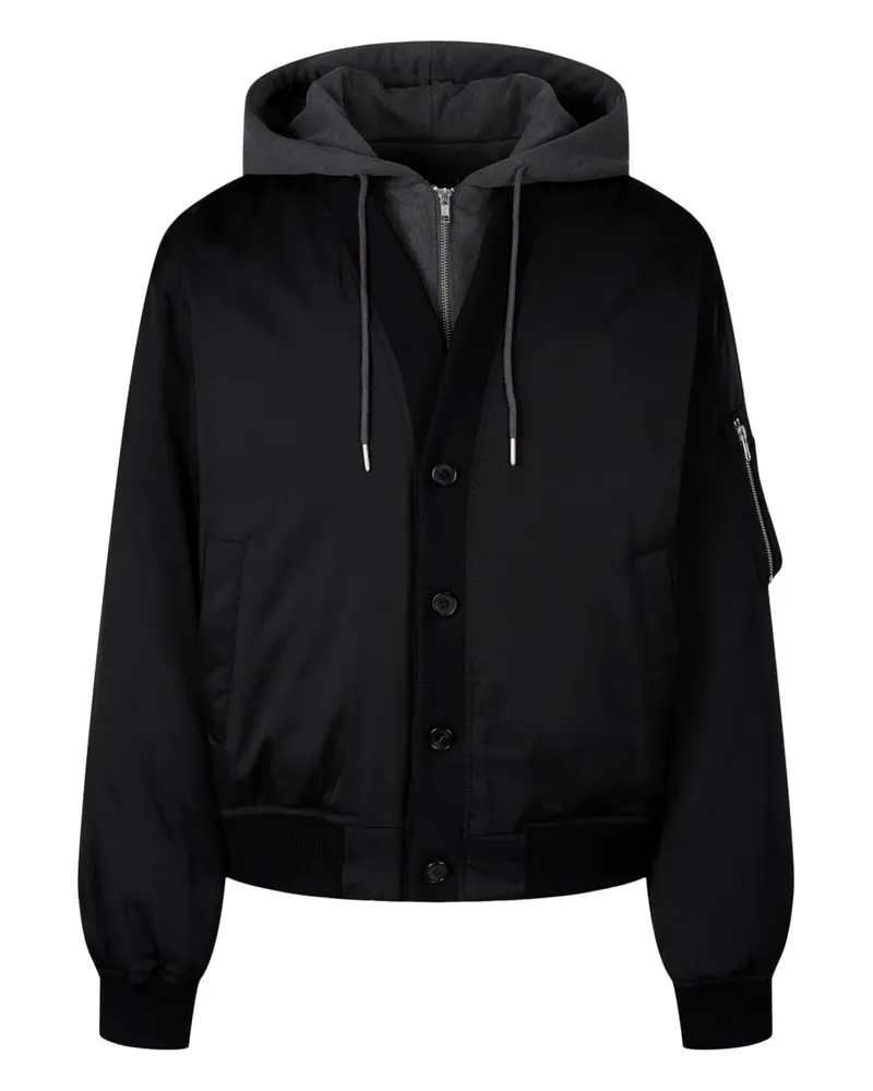 STUDIO TOMBOY V-neck bomber jacket - Schwarz Schwarz