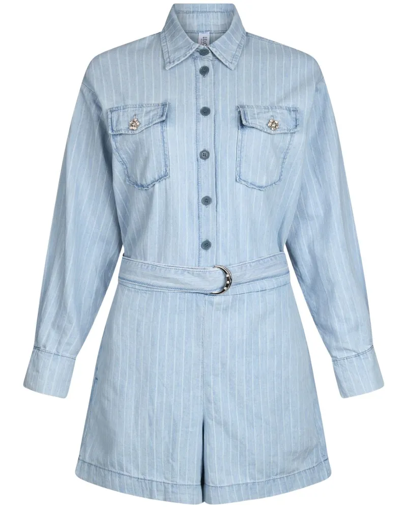 Liu Jo Playsuit mit Nadelstreifen - Blau Blau