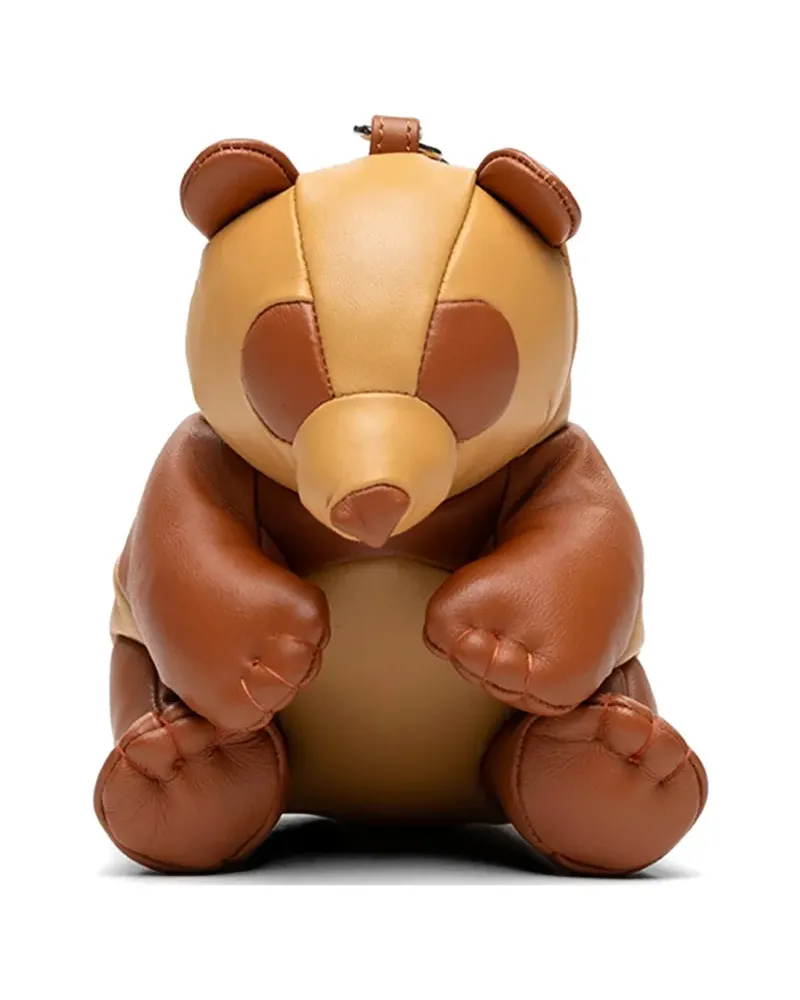 MIHARAYASUHIRO Dolls Panda leather shoulder bag - Braun Braun