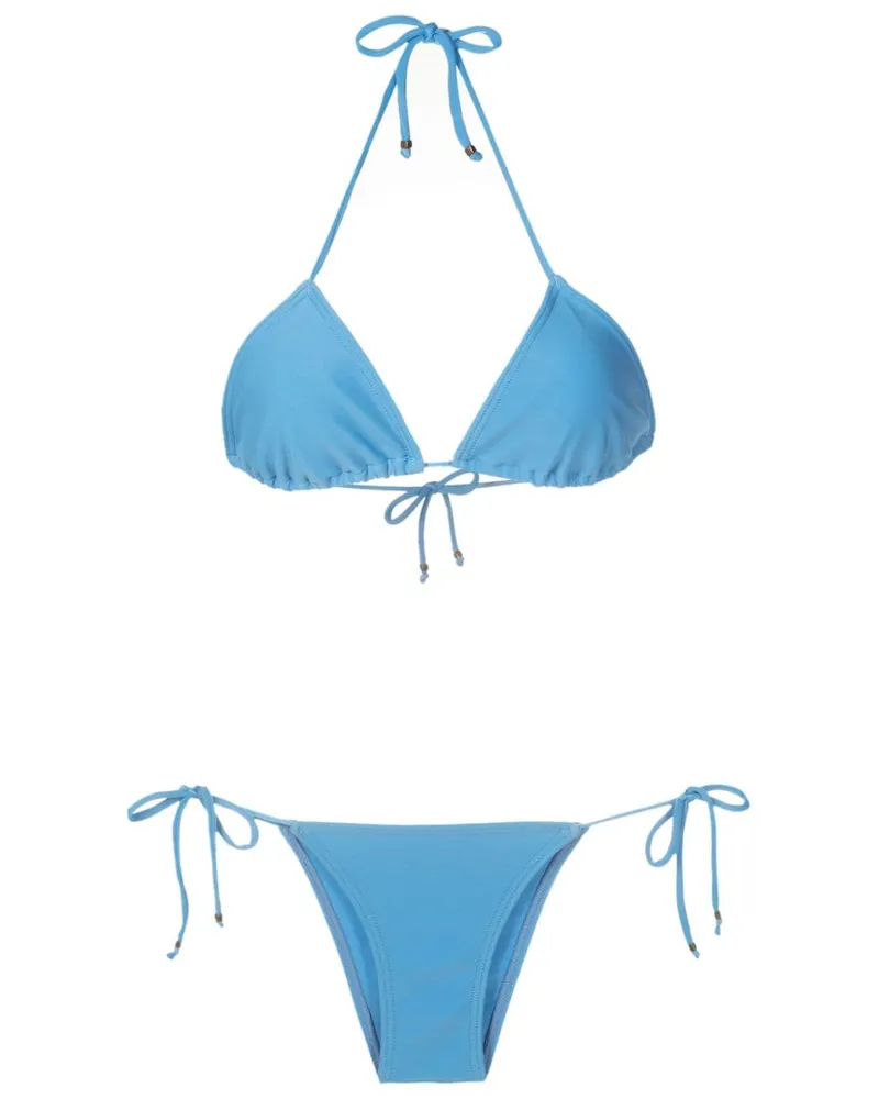 Amir Slama Triangel-Bikini mit Neckholder - Blau Blau