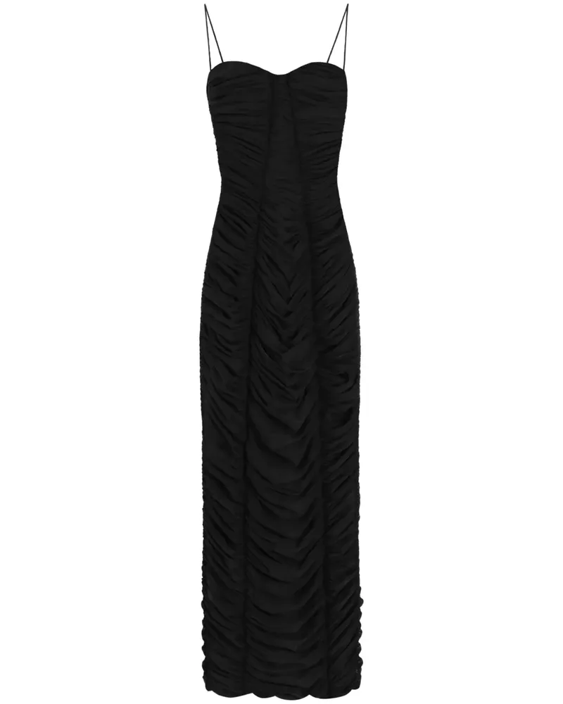 Dolce & Gabbana Midikleid mit Raffungen - Schwarz Schwarz