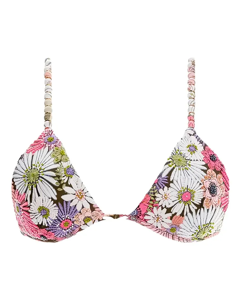 AGUA BENDITA embroidered-detail bikini top - Weiß Weiß
