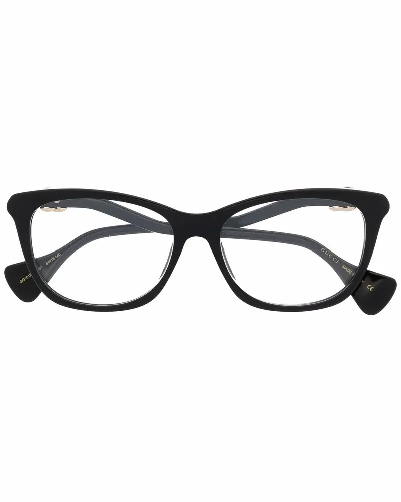 Gucci Brille mit eckigem Gestell - Schwarz Schwarz