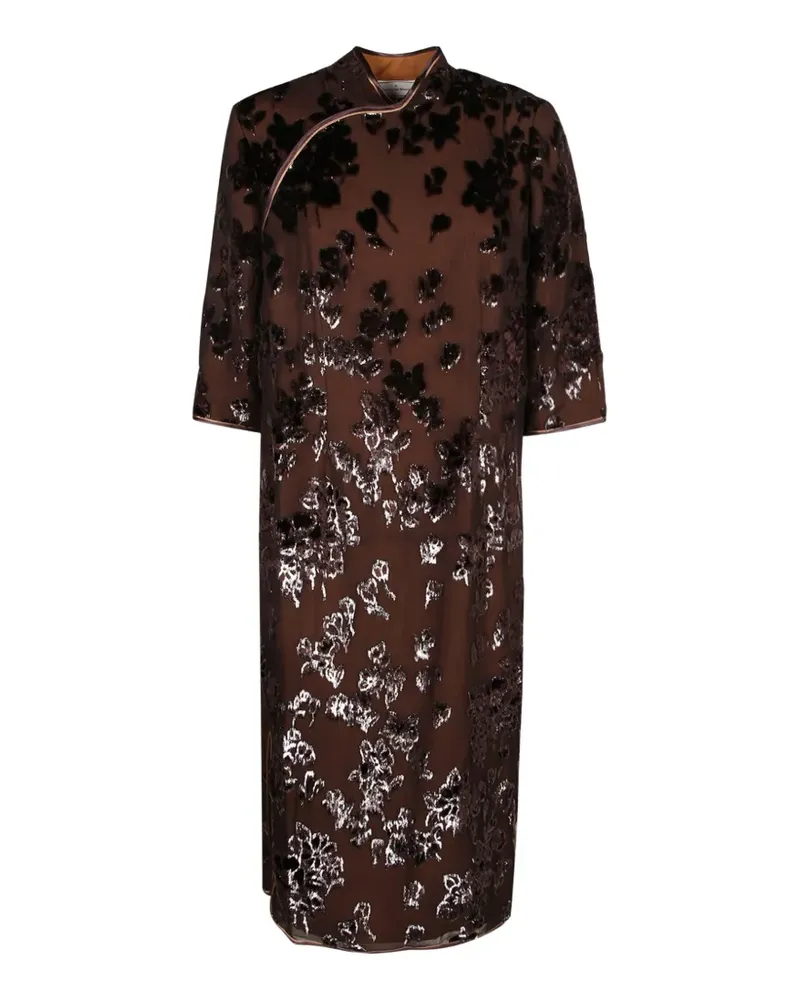 Pierre-Louis Mascia floral-pattern midi dress - Braun Braun