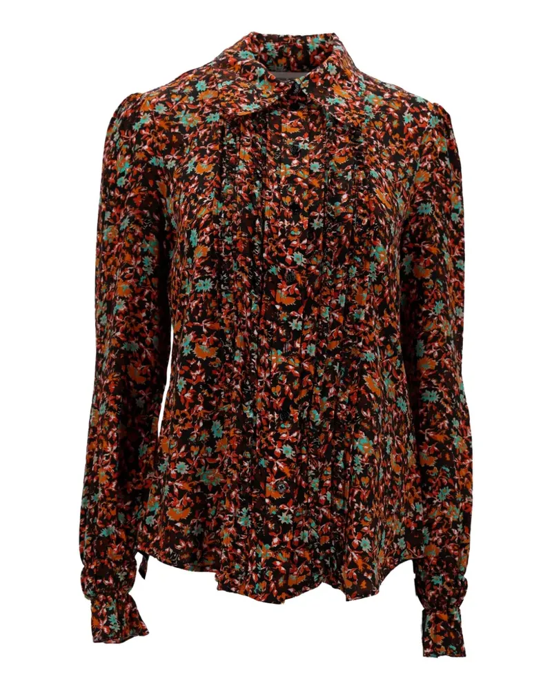 Victoria Beckham Hemd mit Blumenmuster - Schwarz Schwarz