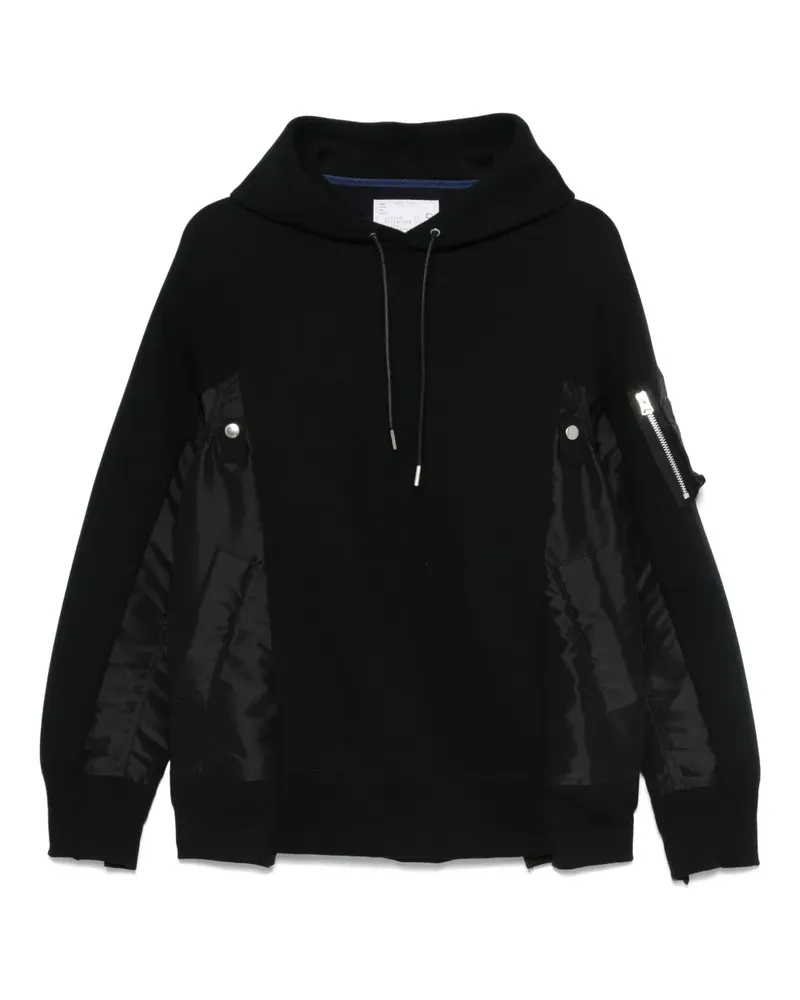 Sacai Kapuzenjacke mit Einsätzen - Blau Blau