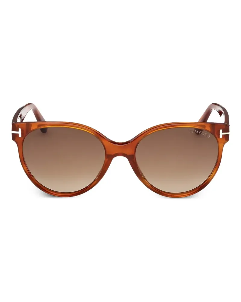 Tom Ford Tallulah Sonnenbrille mit rundem Gestell - Braun Braun