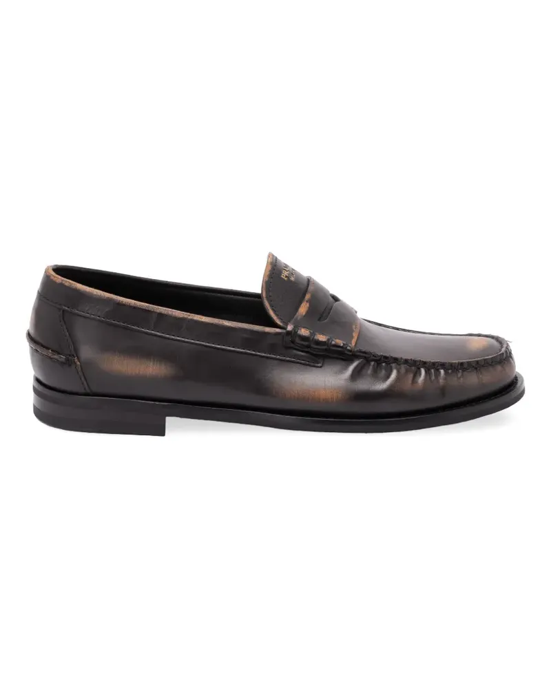 Prada burnished loafers - Schwarz Schwarz