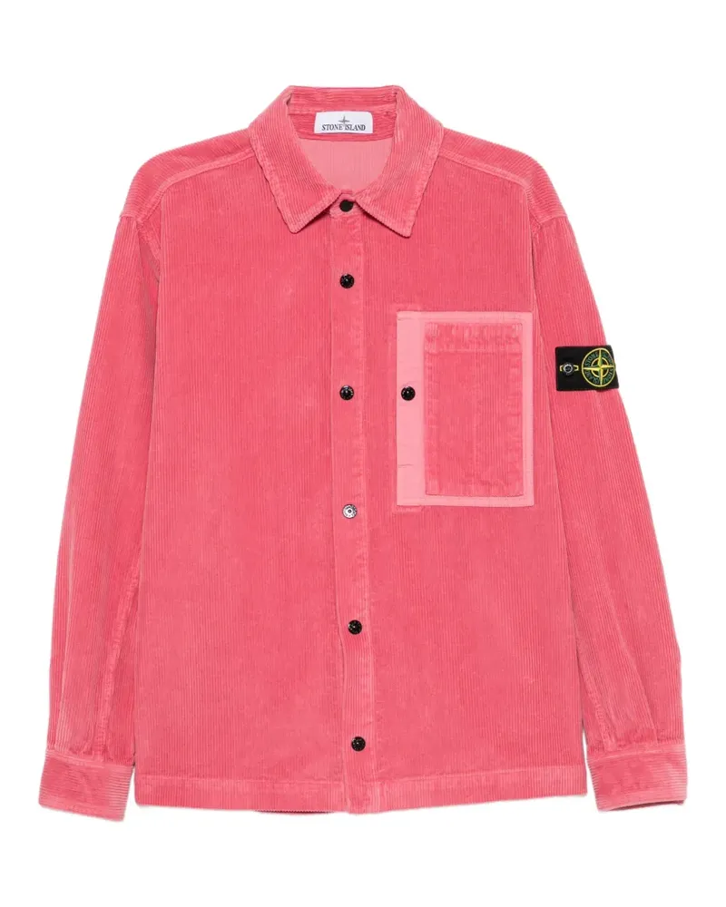 Stone Island Hemd mit Cord-Struktur und Brusttasche - Rosa Rosa