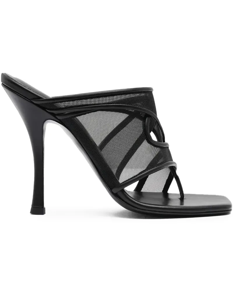 Christopher Esber Ringer Mules mit Mesh-Einsatz - Schwarz Schwarz