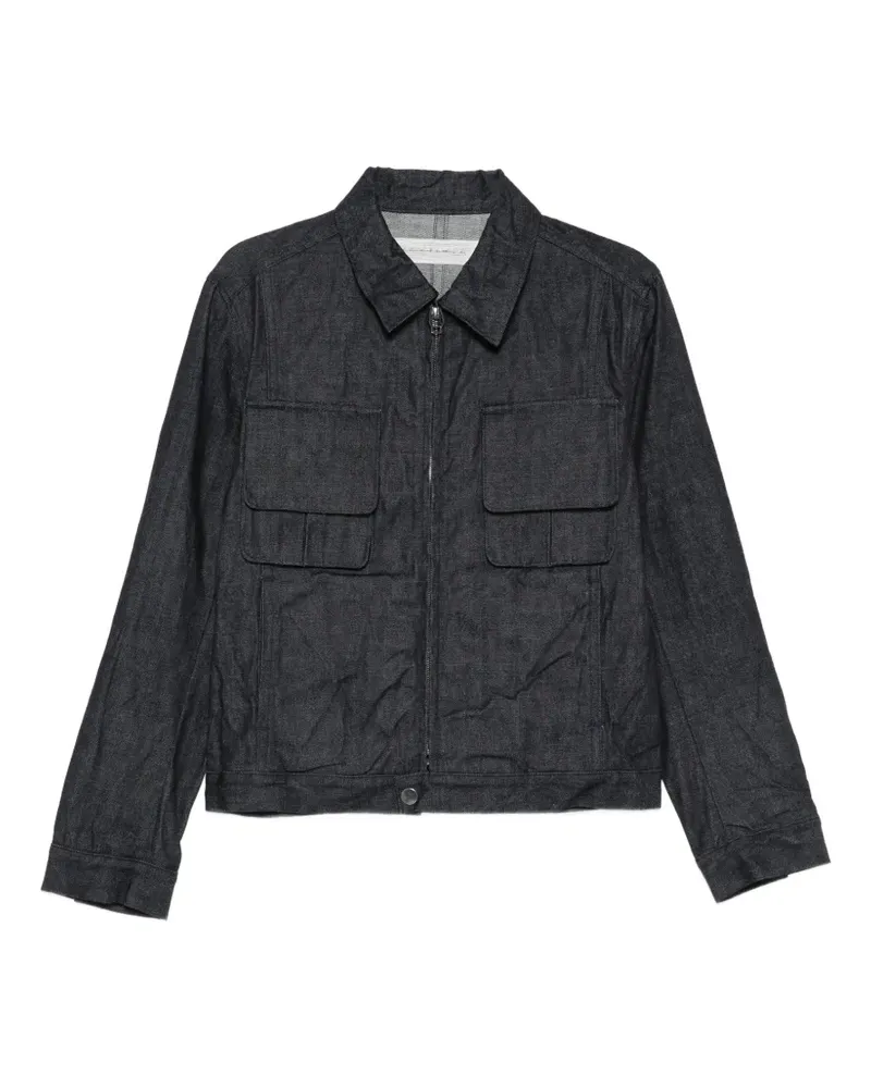 individual sentiments flap-pocket denim jacket - Blau Blau