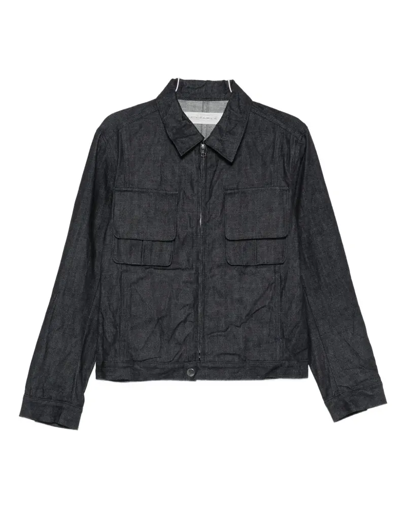 individual sentiments flap-pocket denim jacket - Blau Blau