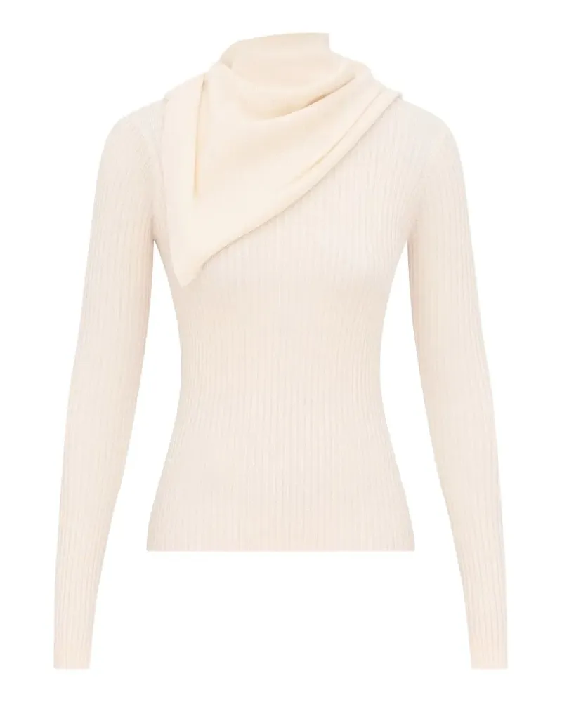 Zimmermann Valiant Pullover mit Schaldetail - Weiß Weiß