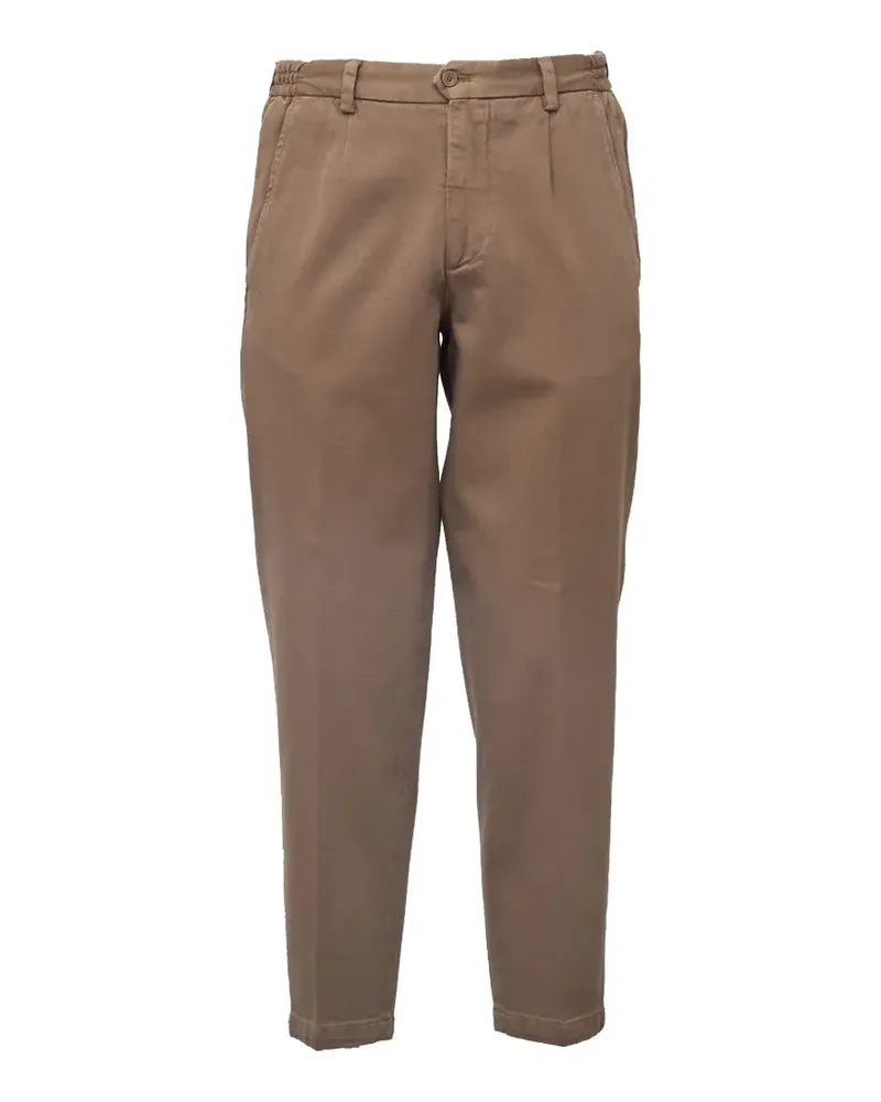 Briglia 1949 Plissierte Hose mit Stretchbund - Braun Braun
