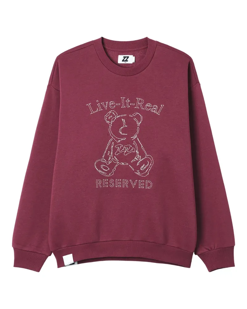 Izzue Sweatshirt mit Teddy-Stickerei - Rot Rot